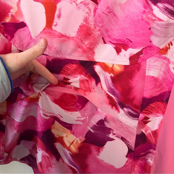 Athleta Run With It Pink Printed Zip Up Jacket - Picture 7 of 8